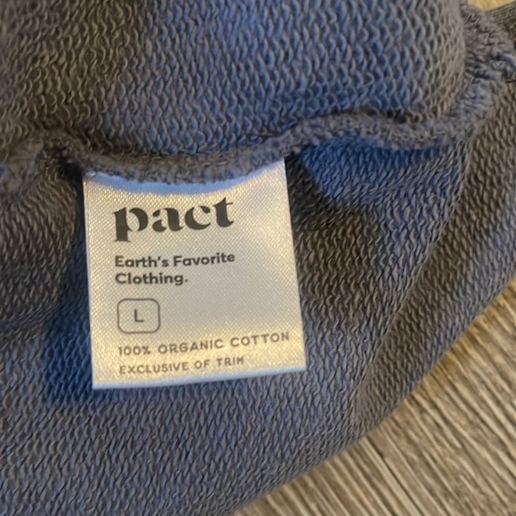 Pact Sweatshirt Womens Medium Blue Organic Cotton Crew Neck Pullover Casual - Picture 5 of 6